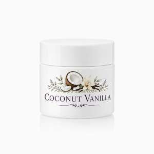 Little Creek Tallow Coconut Vanilla jar on white.